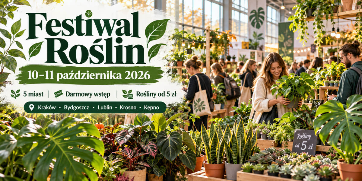 Festiwal Roślin 10–11 października 2026 w pięciu miastach. Gdzie się odbywa, w jakich godzinach i ile kosztują rośliny?