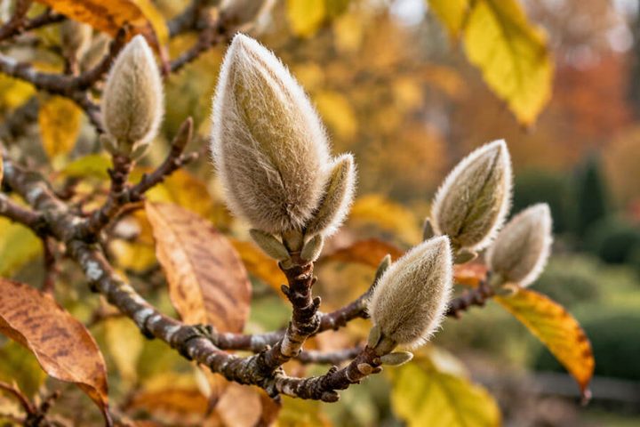 Magnolia ma włochate pąki już jesienią – czy trzeba je chronić przed zimą i kiedy można przycinać gałęzie?