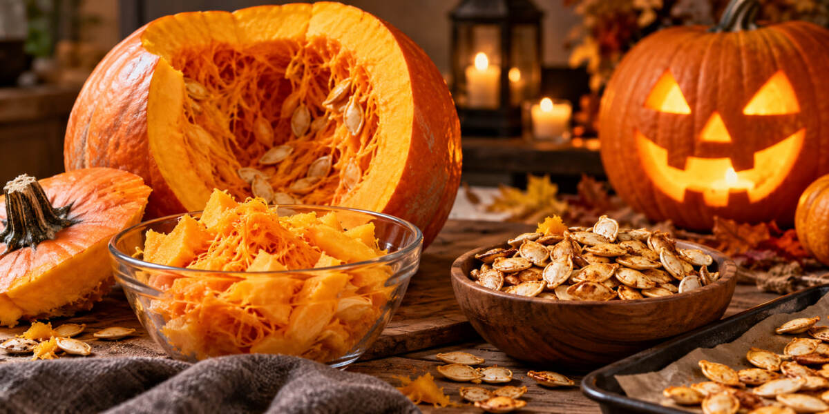 Dynia na Halloween: czy można zjeść miąższ z lampionu, jak upiec pestki i kiedy lepiej ją wyrzucić