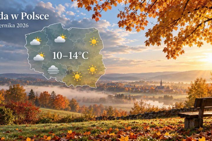 Pogoda na jutro, 27 października 2026: do 14°C, więcej słońca i poranne mgły. Gdzie będzie najcieplej i czy spadnie deszcz?