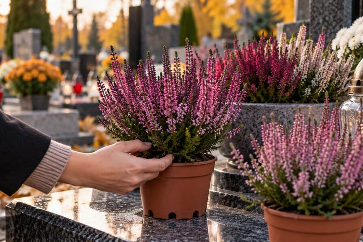 Wrzosy na grób na Wszystkich Świętych 2026: jak wybrać zdrową roślinę, odpowiednią doniczkę i zadbać o nią po 1 listopada
