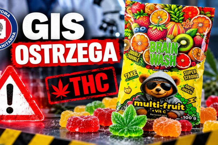 GIS ostrzega przed żelkami BRAIN WASH z THC: której partii dotyczy wycofanie, jakie są zagrożenia i co powinni zrobić kupujący