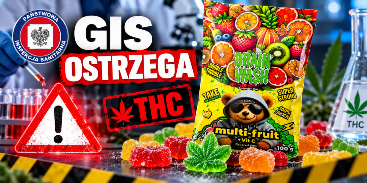 GIS ostrzega przed żelkami BRAIN WASH z THC: której partii dotyczy wycofanie, jakie są zagrożenia i co powinni zrobić kupujący