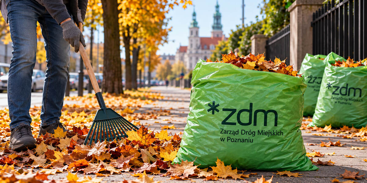 Akcja Liść 2026 w Poznaniu: kto dostanie darmowe worki, jakich liści ZDM nie odbierze i jaki jest harmonogram wywozu na listopad